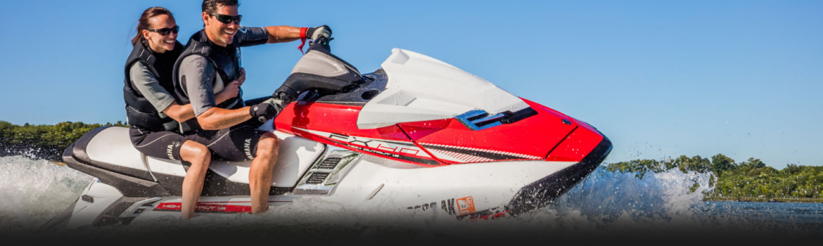 2017 Yamaha FX HO Breaking the waves in a lake | Parts Department Banner